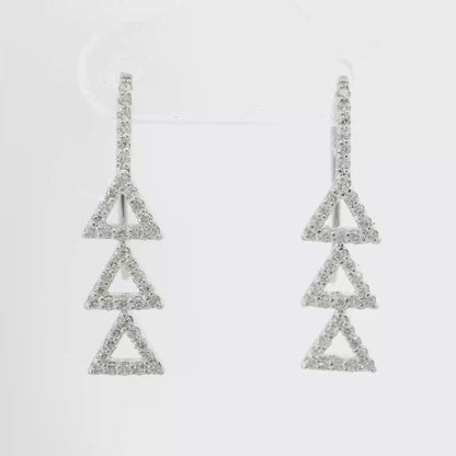 0.43CT Diamond Earring 14k White Gold