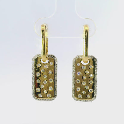 0.58CT Diamond 14k Yellow Gold Earring