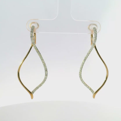 0.58CT Diamond 14k Rose Gold Earring