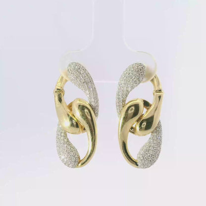 0.69CT Diamond Earring 14k Yellow Gold