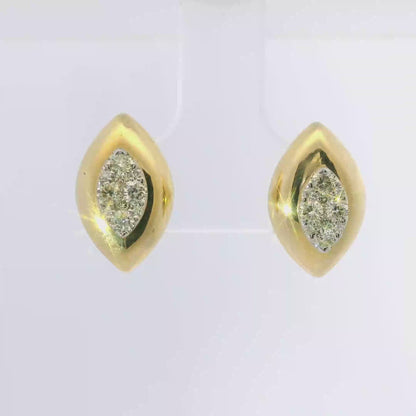 0.33CT Diamond  14k Yellow Gold Earring