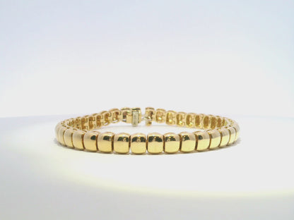 Plain Square 14k Yellow Gold Bracelet
