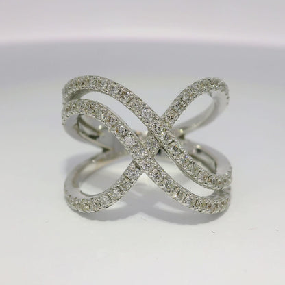 0.84CT Diamond Ring 14K White Gold