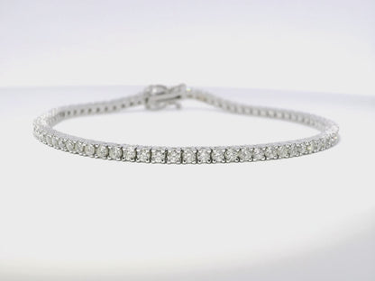 2.69CT Diamond Bracelet 14k White Gold