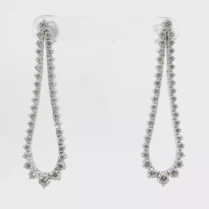 3.29Ct Diamond Earring 14k White Gold