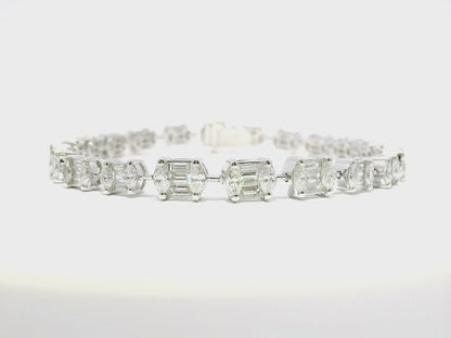 4.86CT Diamond Bracelet 18k White Gold