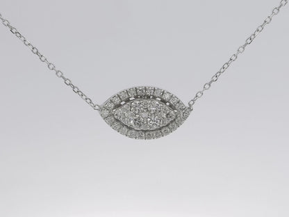0.31CT Diamond Pendant 14k White Gold