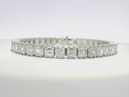 19.89Ct Lab Diamond Bracelet 14k White Gold