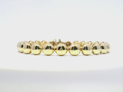 Plain Ball Bracelet 14k Yellow Gold