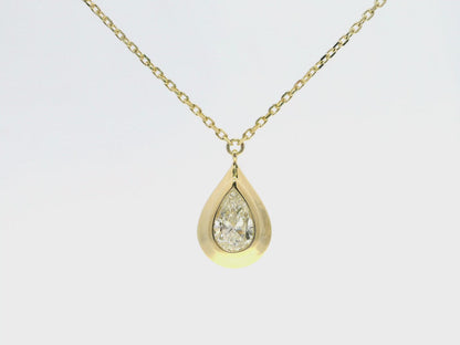 0.70CT Lab Diamond Pendant 14k Yellow Gold