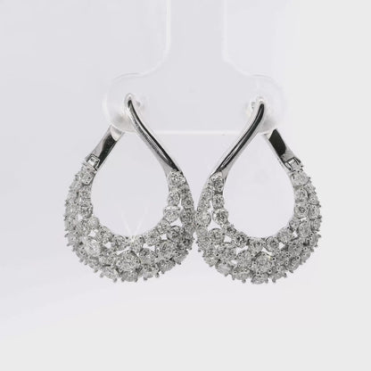 2.06CT Diamond 14k White Gold Earring