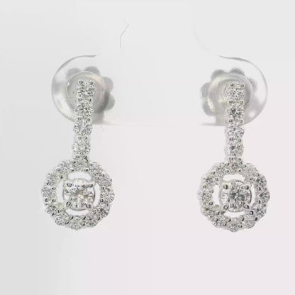 0.85CT Diamond Earring 18k White Gold