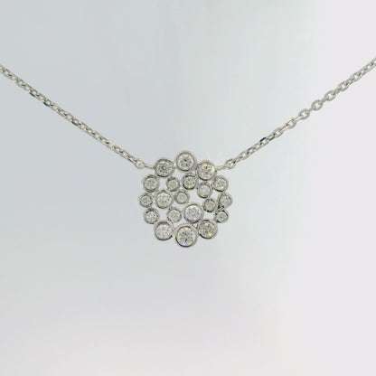 0.36CT Diamond Pendant 14k White Gold