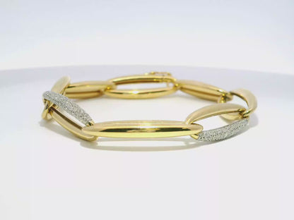 0.76CT Diamond  14k Yellow Gold Bracelet