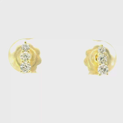 0.25CT Diamond Earring 14k Yellow Gold