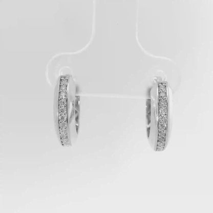 0.19CT Diamond 18K White Gold Earring