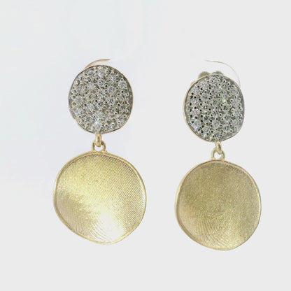 0.48CT Diamond Disc Fashion Earring 14k Yellow Gold