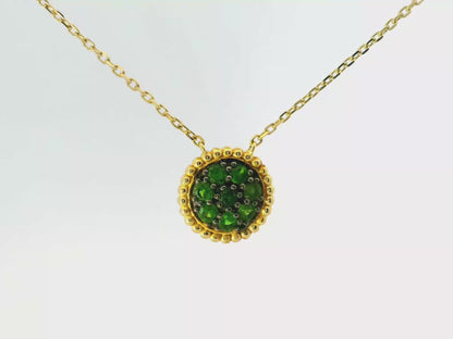 0.72CT Tsavorite 14k Yellow Gold Pendant