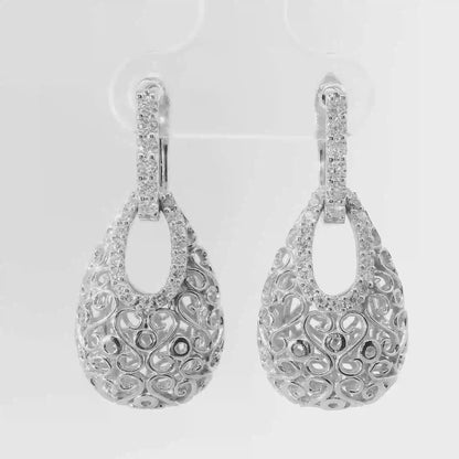 0.69CT Diamond 14k White Gold Earring