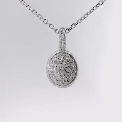 0.44CT Diamond Pendant 14k White Gold
