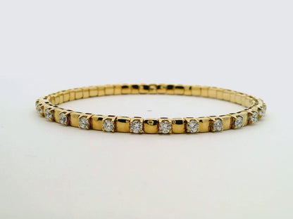 2.11CT Diamond Bangle 18k Yellow Gold