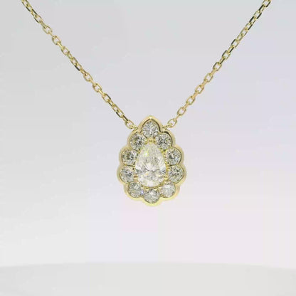 0.59CT Lab Diamond Pendant 14k Yellow Gold