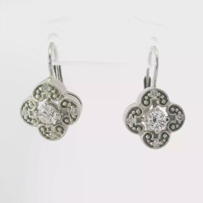 0.35CT Diamond Earring 14k White Gold