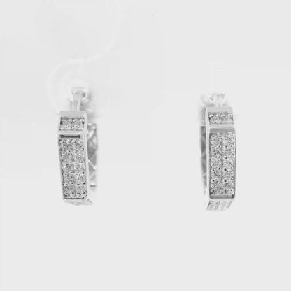 0.73CT Diamond 14k White Gold Earring