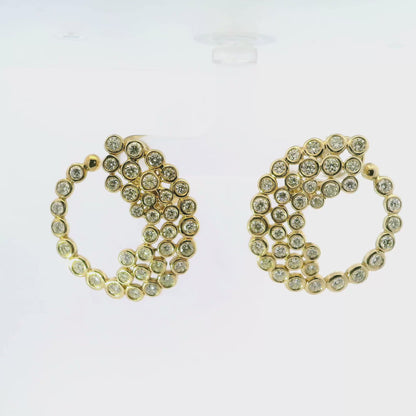 5.60CT Diamond 18k Gold Earring