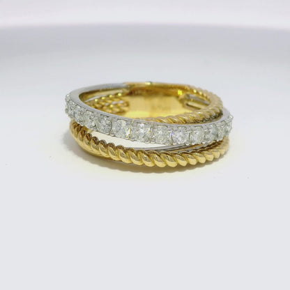 0.59CT Diamond Ring 14K White and Gold