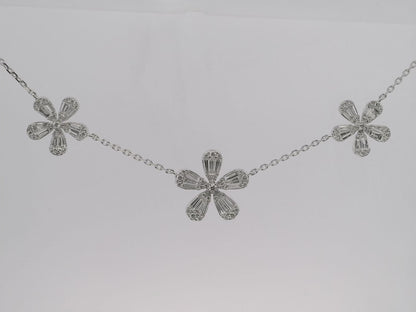 2.31CT Diamond Necklace 18k White Gold