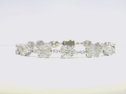 5.53CT Diamond Bracelet 18k White Gold