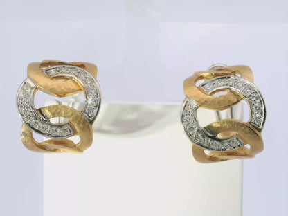 0.97CT Diamond  18k Rose Gold Earring