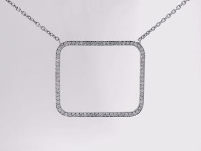 0.62CT Diamond Pendant 14k White Gold