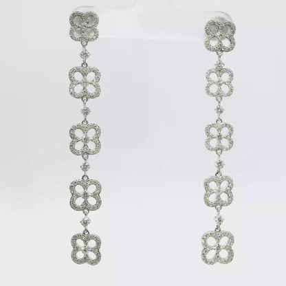 2.20CT Diamond 14K White Gold Earring