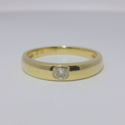 0.10CT Diamond Ring 18k Yellow Gold