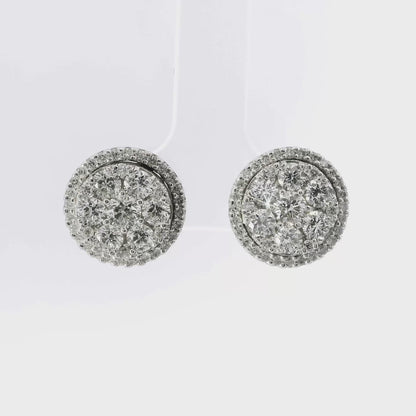 2.18ct Diamond 14k White Gold Earring