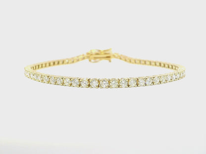 4.11CT Diamond Bracelet 14k Yellow Gold