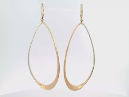 1.27CT Diamond Earring 14k Rose Gold