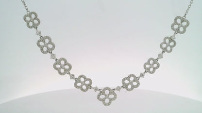 2.20CT Diamond Pendant 14k white Gold