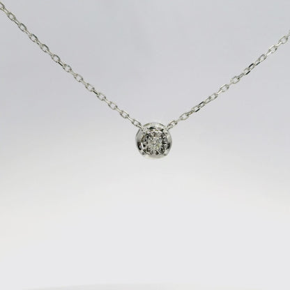 0.03CT Diamond Pendant 14k White Gold