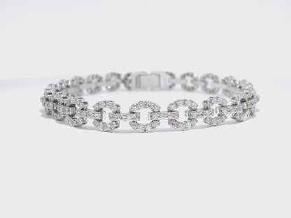 3.17CT Diamond Bracelet 14k White Gold