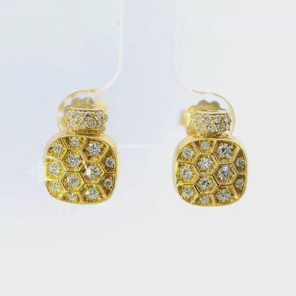 0.49CT Diamond 14k Yellow Gold Earring