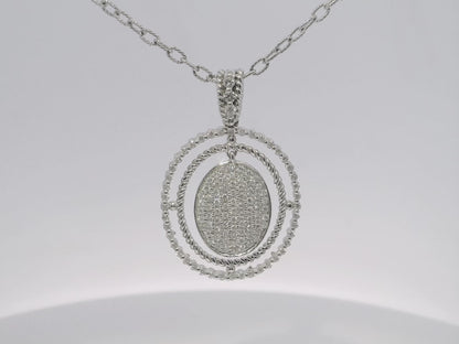 1.06CT Diamond Pendant 14k White Gold