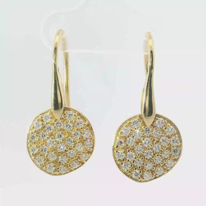 1.11CT  Diamond  14k Gold Earring