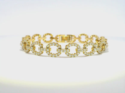 4.33CT Diamond Bracelet 14k White Gold