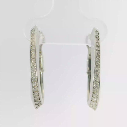 0.36CT Diamond  14k White Gold Earring