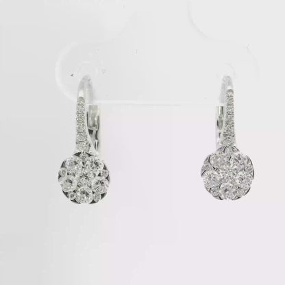 0.52CT Diamond Earring 14k White Gold