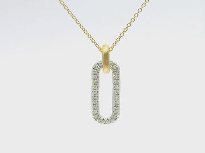 0.19CT Diamond Pendant 14k Yellow Gold