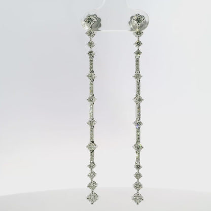 1.78CT Diamond 14k White Gold Earring
